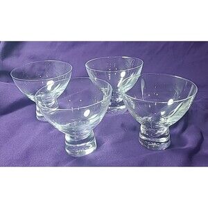 ALESSI for DELTA AIRLINES Short Stem Martini Glasses Set of 4 - 044207728